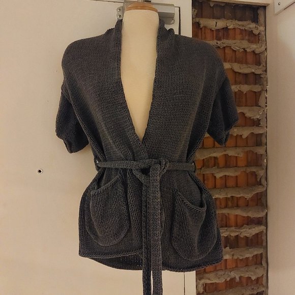 MaxMara Sweaters - MaxMara Max Mara Chunky Cardigan Sweater Belt Loops Pockets Size M Medium